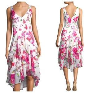 Theia | Dresses | New Theia Leona Petal Midi Dress In Camellia | Poshmark